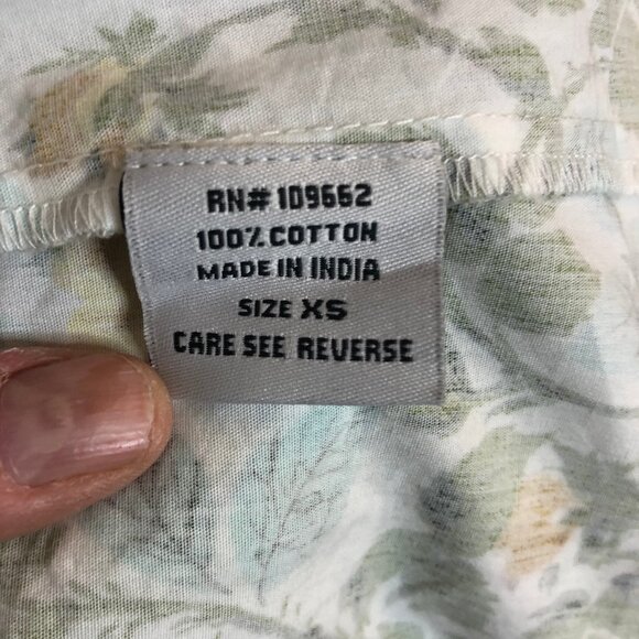 Tulip Poppie Floral Cotton Dress XS Sleeveless V-Neck Pocket Midi - Picture 6 of 6